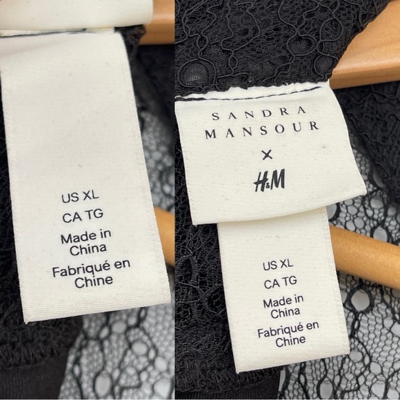 SANDRA MANSOUR x H&M TULLE-SKIRT LACE DRESS XL - Picture 9 of 11